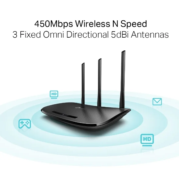 راوتر TP-LINK TL-WR940N لاسلكي N بسرعة 450Mbps - Thumbnail 3
