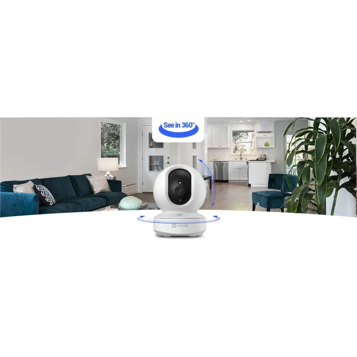 Ezviz TY1 Pro Smart Wi-Fi Pan & Tilt Indoor Camera with Color Night Vision - Thumbnail 3