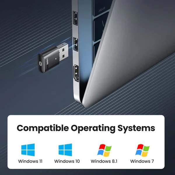 محول بلوتوث USB Ugreen CM390/80889 إصدار 5.0 بمدى 20 متر - Thumbnail 5