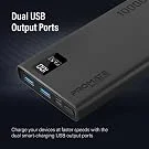 Promate Bolt-10Pro 10000mAh Ultra-Slim Power Bank with 10W USB-C and Dual USB - Black - Thumbnail 12
