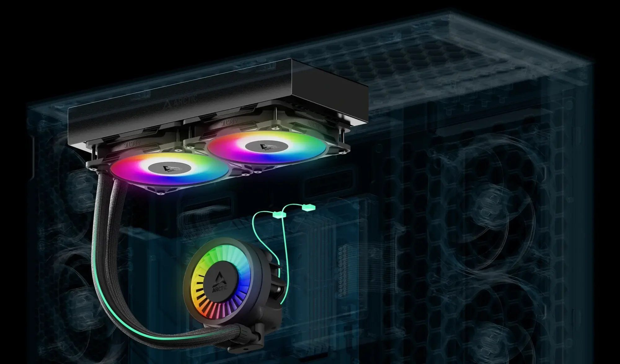 مبرد سائل للمعالج ARCTIC متعدد التوافق A-RGB 280 الكل في واحد Freezer III Pro - Thumbnail 7