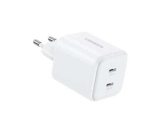 شاحن جداري Ugreen X526 Nexode بقوة 45 واط ومنفذي USB-C وتقنية GaN للشحن السريع PD 3.0 PPS قابس أوروبي - Image 2