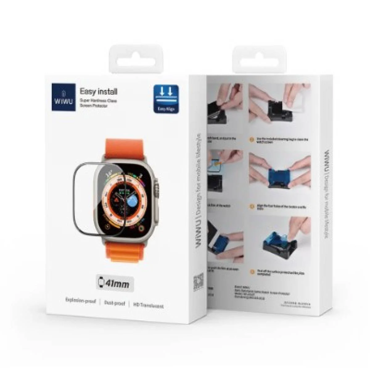 WIWU JD-107 Easy Install Watch Screen Protector 42mm Transparent - Image 4
