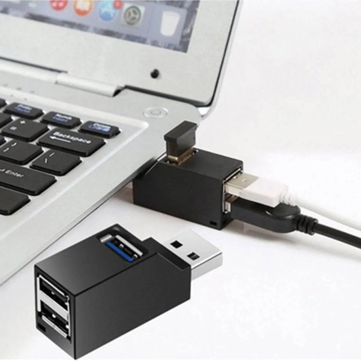 موزع USB 3 منافذ USB 3.0 مع منفذين USB 2.0 - أسود - Image 3