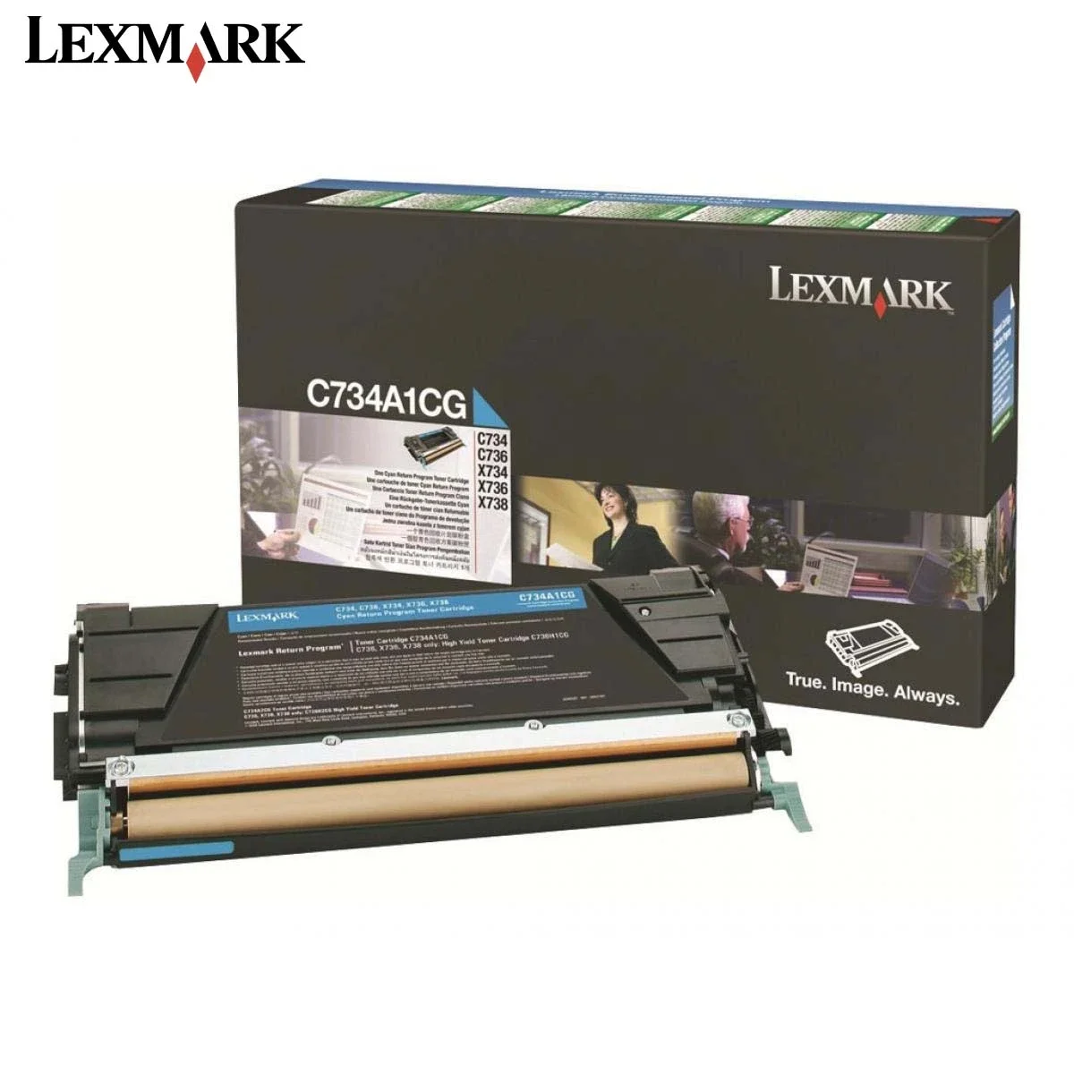 Lexmark C734A1CG C734 Original Cyan Toner Cartridge