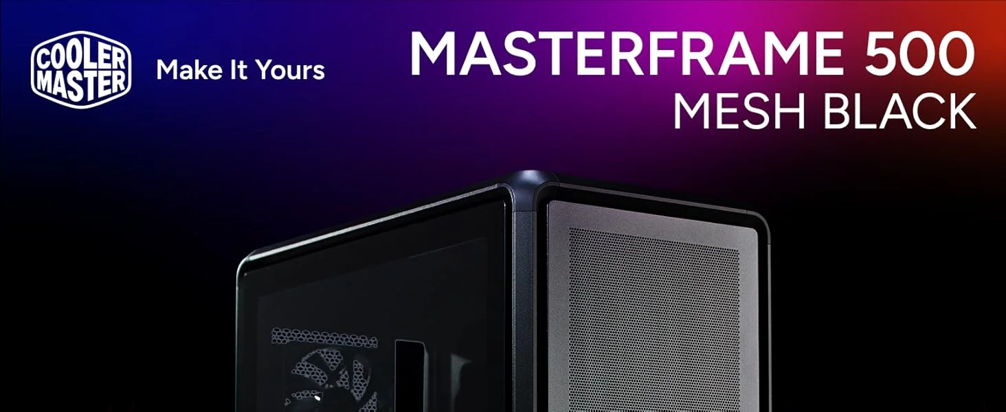 Cooler Master MasterFrame 500 Mesh ATX Mid-Tower PC Case Black - Thumbnail 10