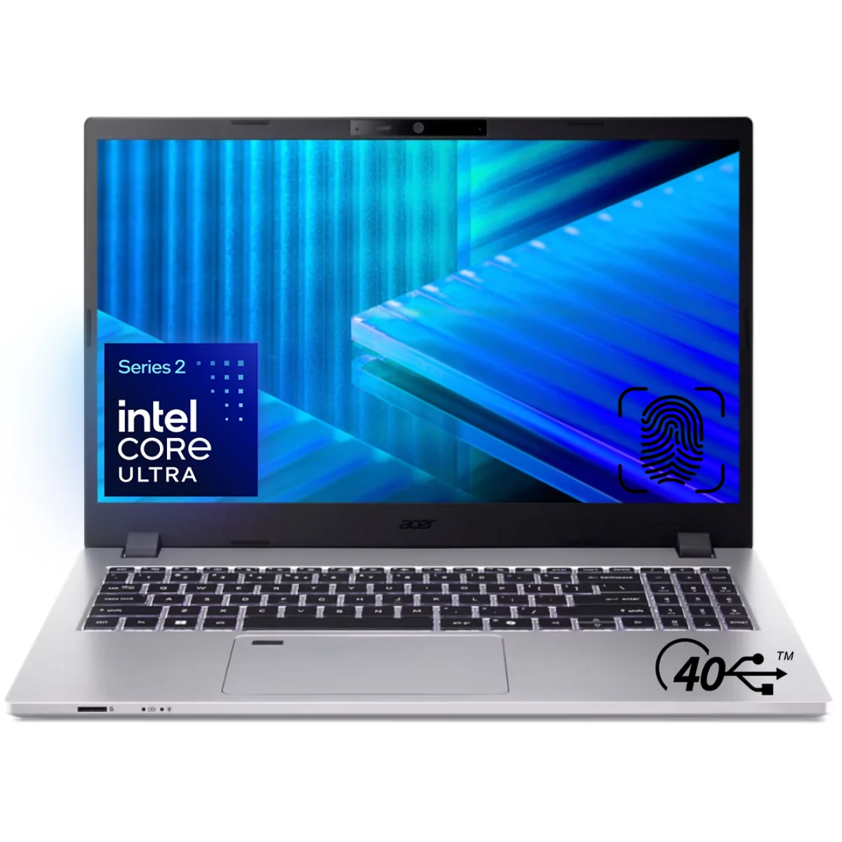لابتوب أعمال Acer TravelMate Professional 2 15 بمعالج Intel Core Ultra 5 225U وذاكرة 16GB وSSD 1TB وشاشة 15.6 إنش FHD