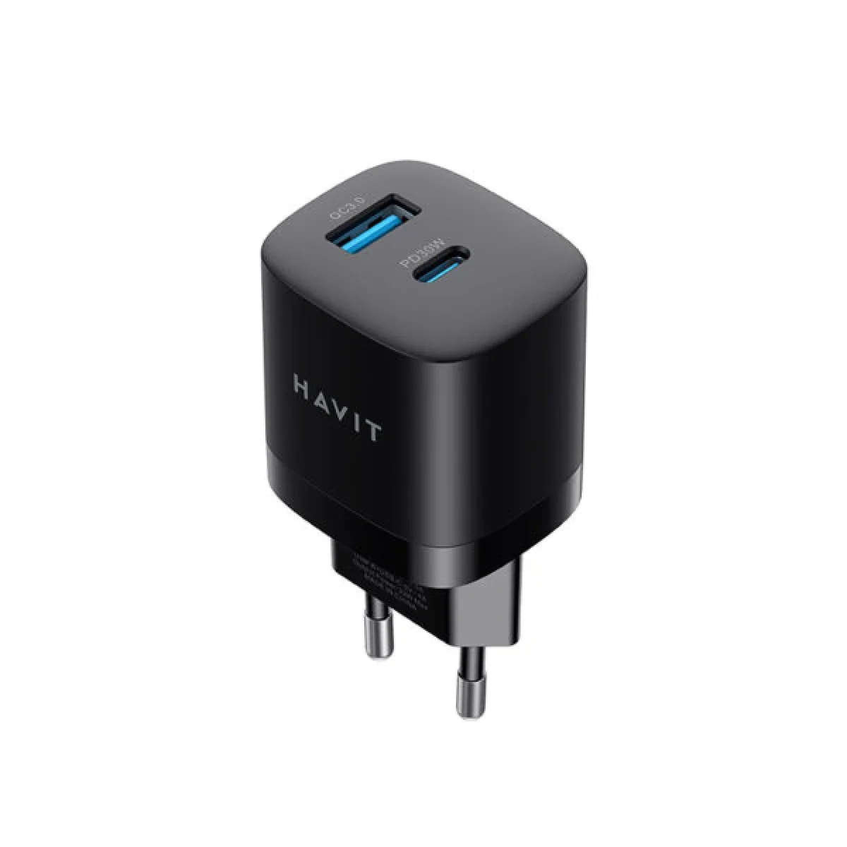 شاحن سفر USB HAVIT UC30 بقدرة 30 واط USB-C PD ودعم QC 3.0 - Thumbnail 2