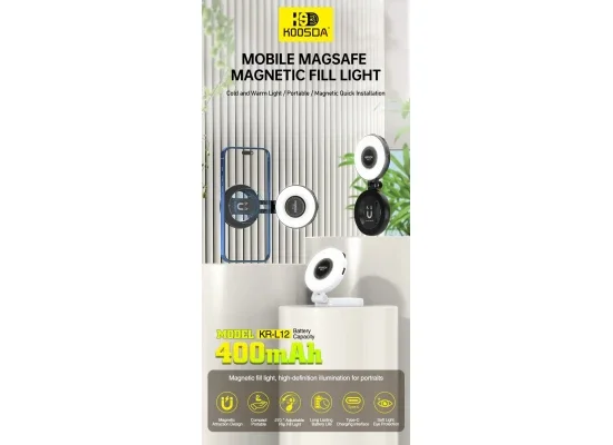 KOOSDA KR-L12 Magnetic Selfie Light with Adjustable Brightness - Image 9