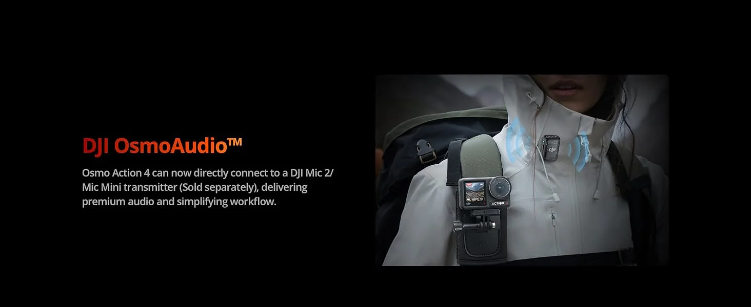 كاميرا أكشن DJI Osmo Action 4 Adventure Combo مقاومة للماء 4K/120fps - Thumbnail 27