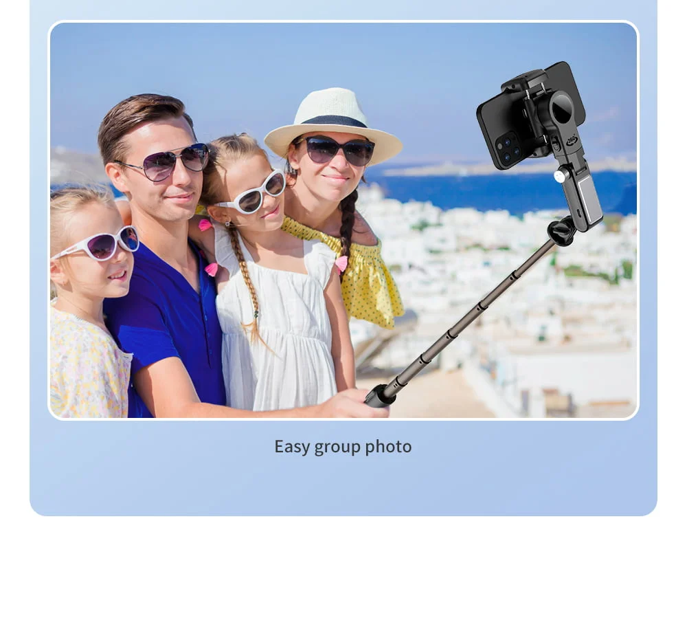 Q18 Foldable 360 Gimbal Stabilizer Selfie Stick Tripod with Remote & Light - Image 14