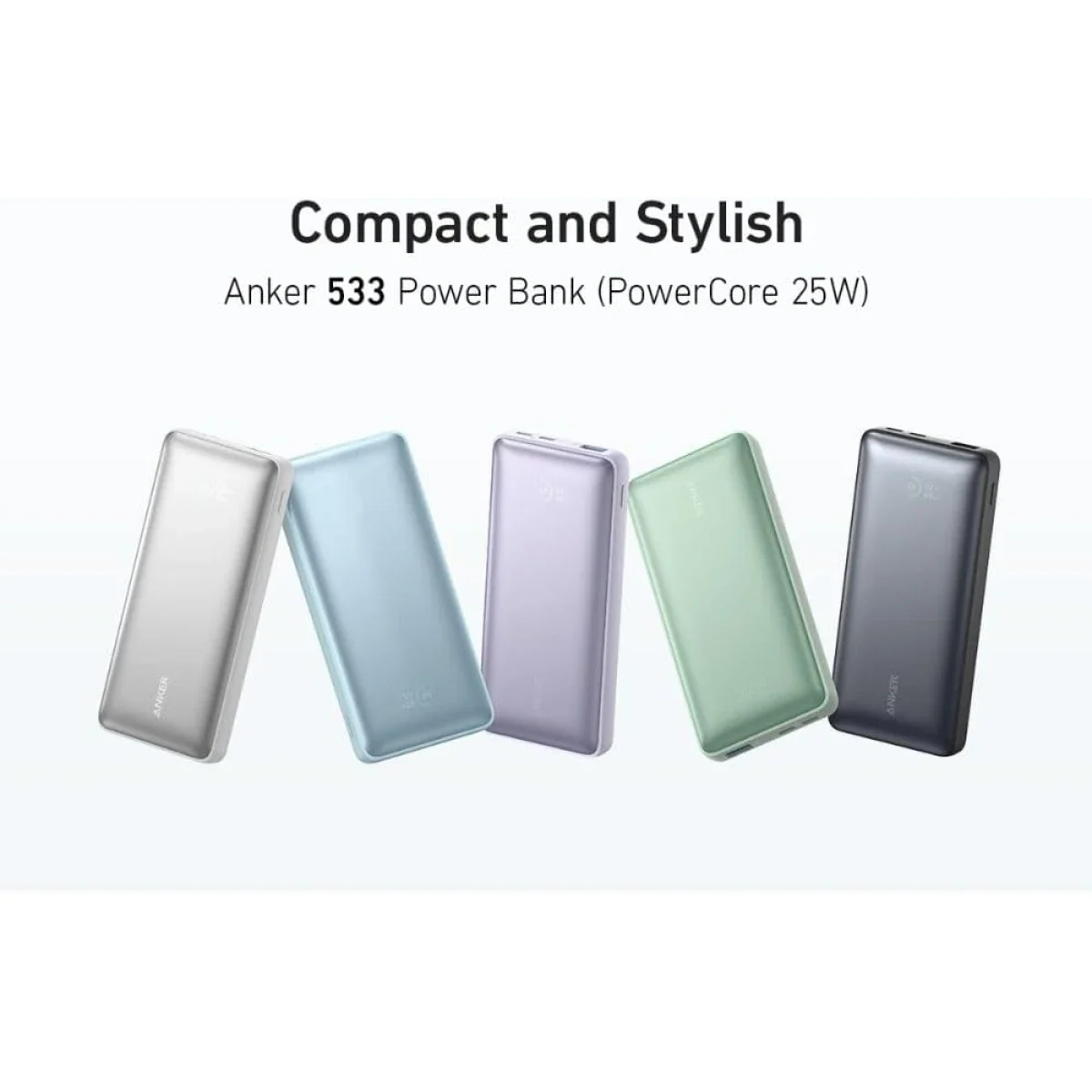 Anker 533 Power Bank A1249 PowerCore 25W 10000mAh 3-Port Portable Charger - White - Image 4
