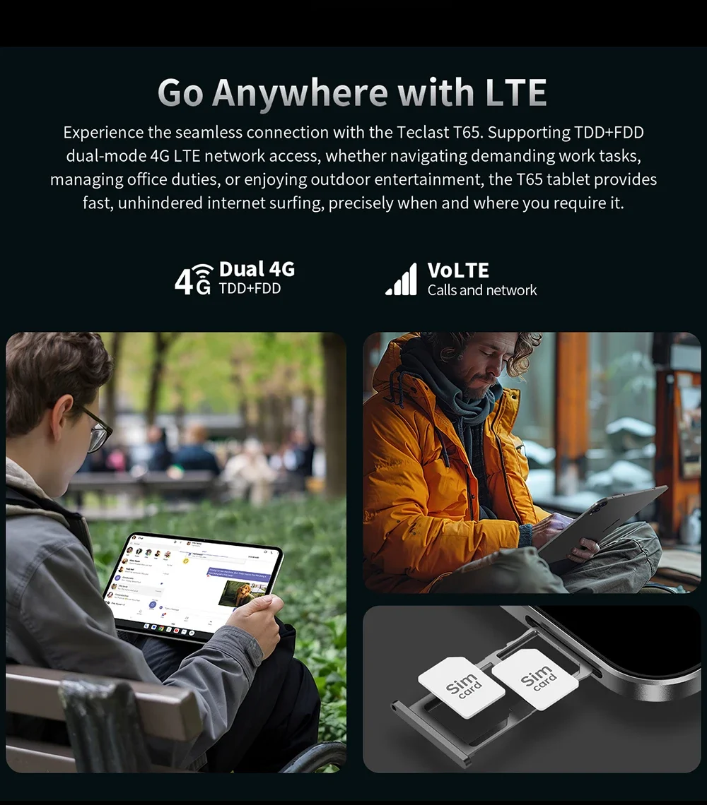 TECLAST T65 (2025) 13.4-inch 120Hz Android 16 Wi-Fi & LTE Tablet, 256GB, Gray - Thumbnail 25