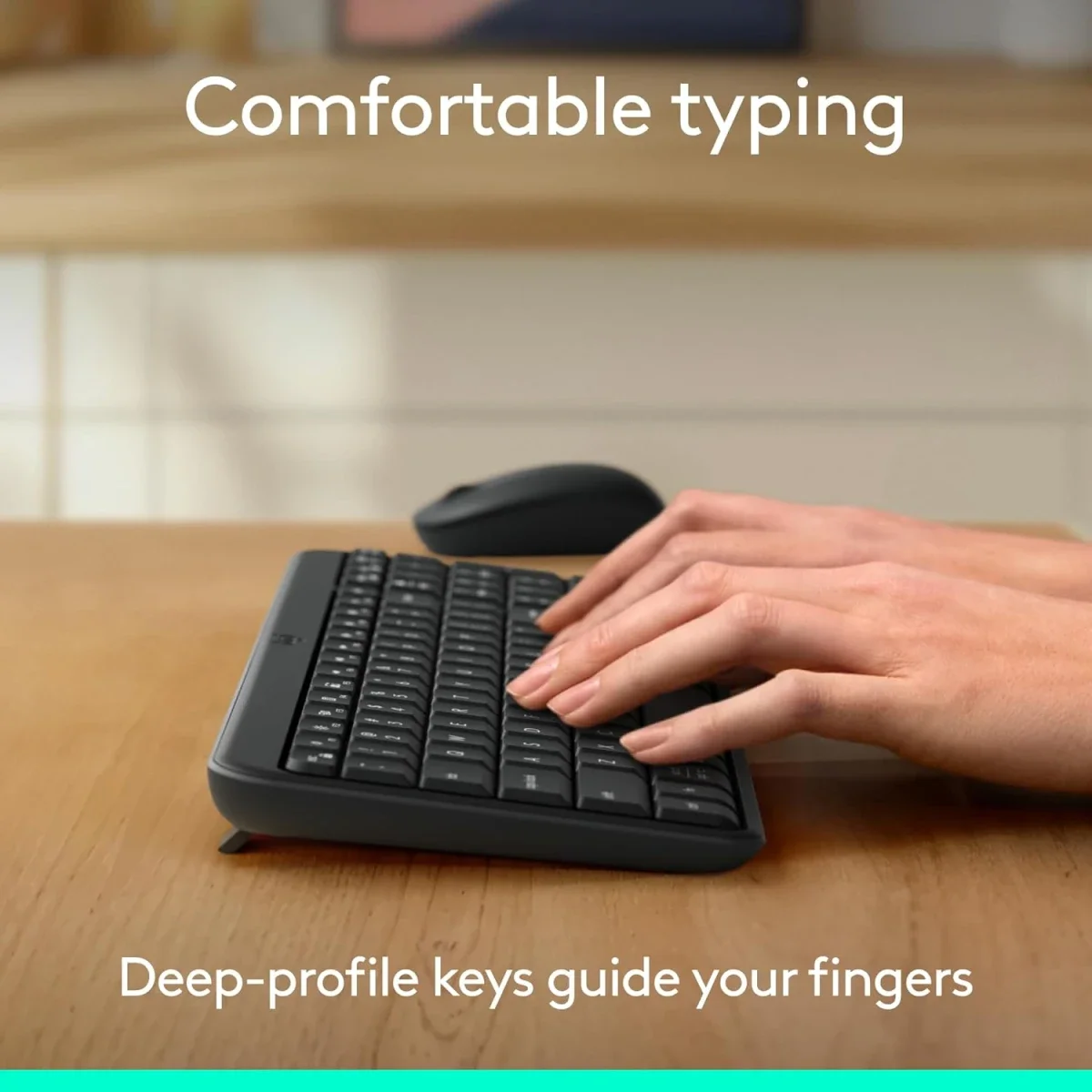 Logitech MK250 Bluetooth Keyboard & Mouse Combo, Arabic/English Layout, Graphite - Image 4