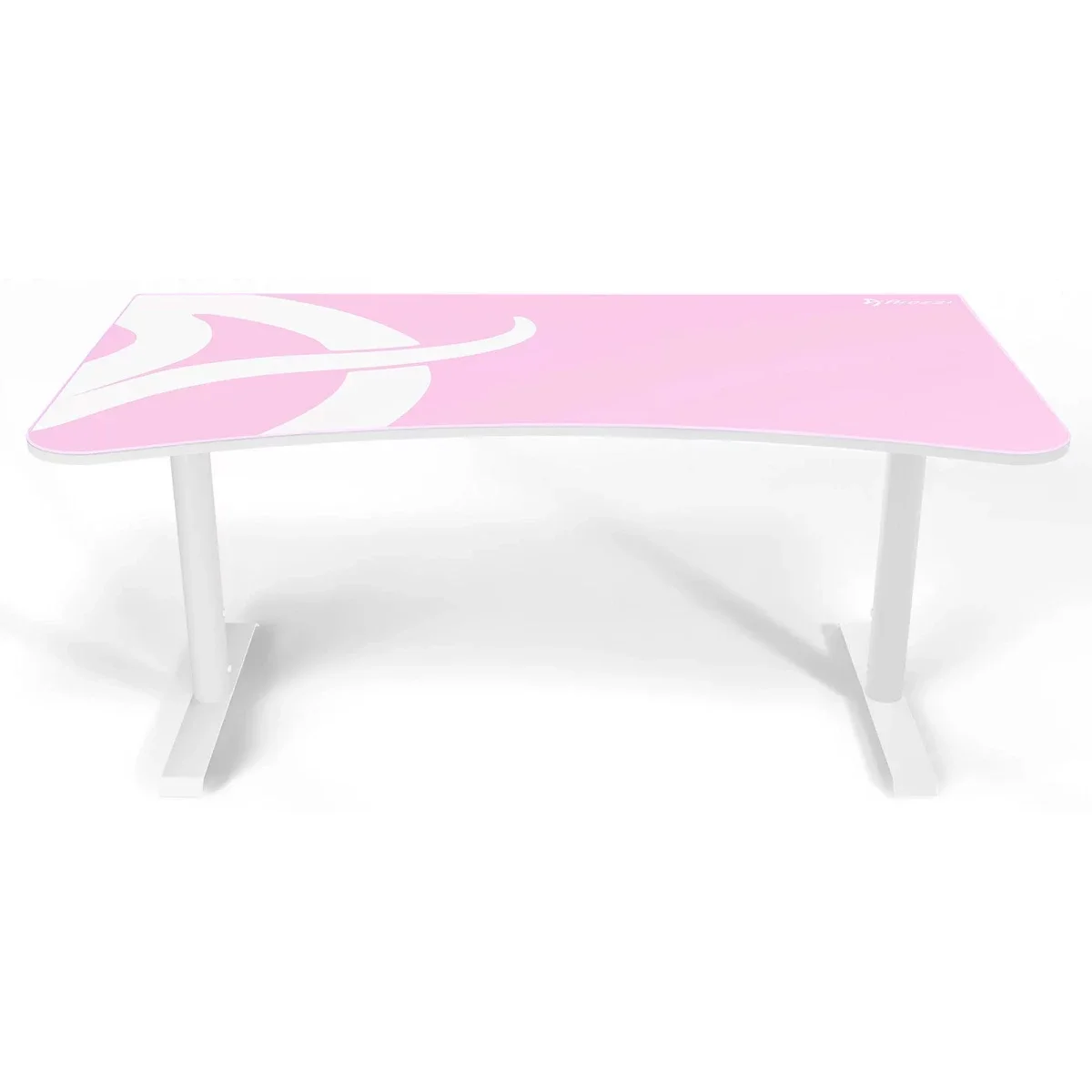 Arozzi Arena Ultrawide Curved Gaming Desk with Water-Resistant Mat, 160 cm, Pink - Image 4