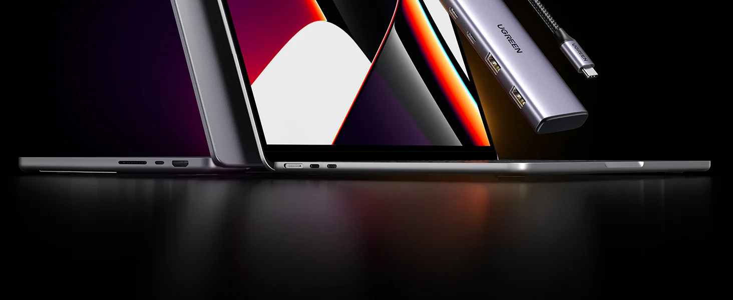 موزع Ugreen USB-C بأربعة منافذ مع منفذي USB-C ومنفذي USB-A 3.0 - Thumbnail 7