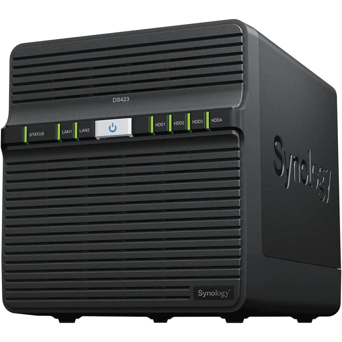 جهاز تخزين شبكي Synology DiskStation DS423 بدون اقراص 4 فتحات مع معالج Realtek RTD1619B رباعي نواه وذاكره 2GB DDR4