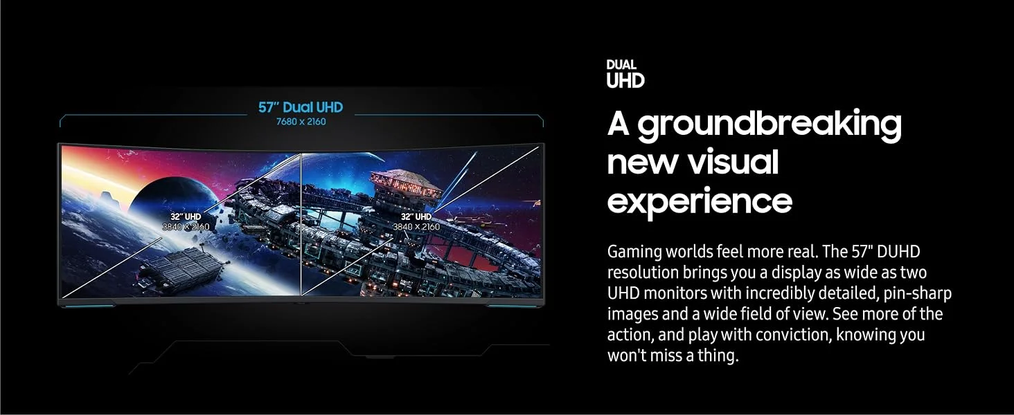 Samsung Odyssey Neo G9 G95NC 57-Inch Dual 4K UHD 240Hz Curved Gaming Monitor - Image 14