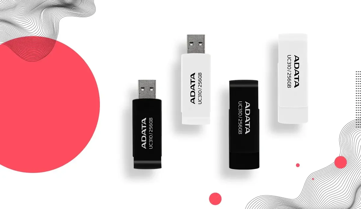 فلاش USB ADATA سعة 128GB لون أسود UC310 - Image 4