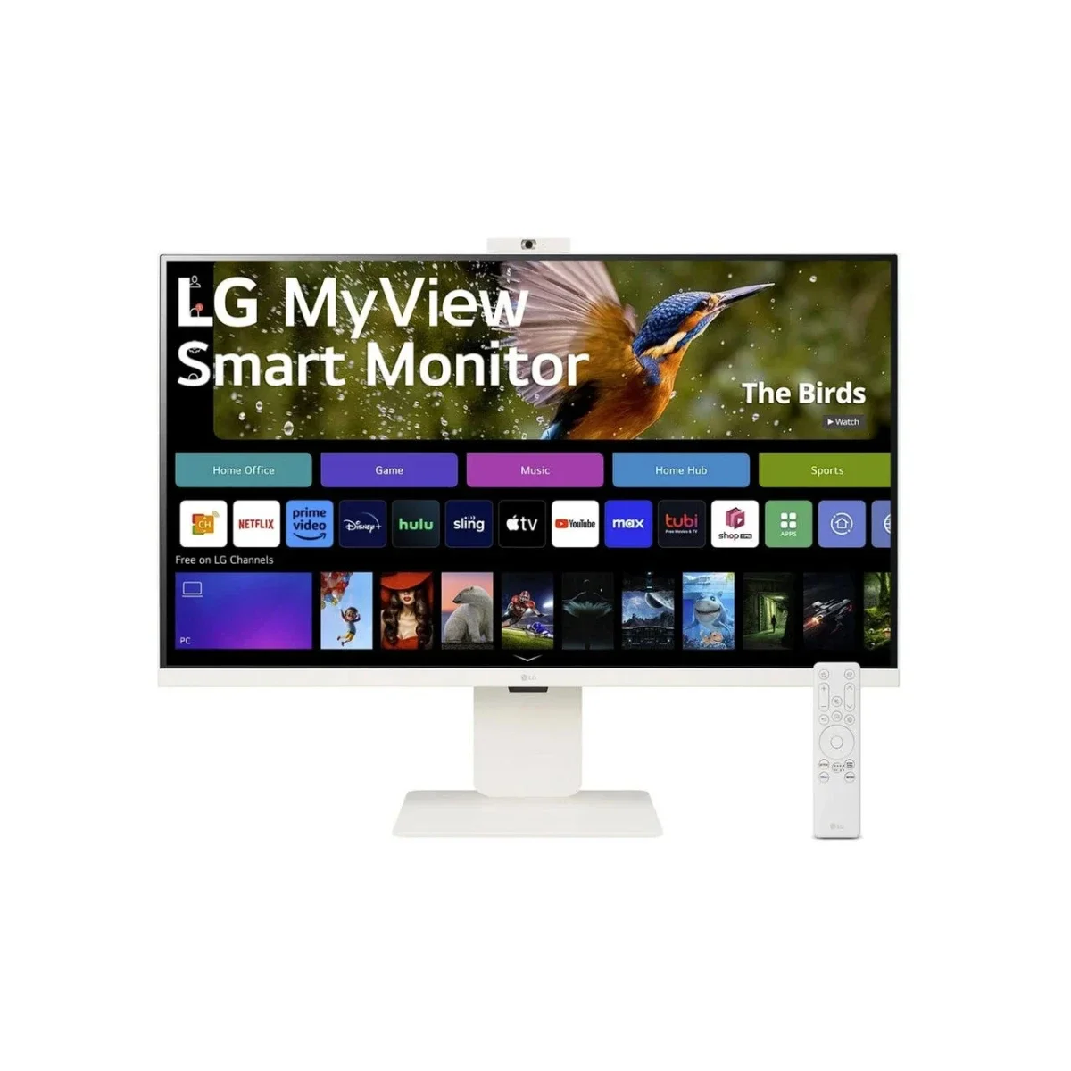 شاشة LG 27SR50F-W ذكية MyView مقاس 27 إنش FHD IPS مع webOS وسماعات مدمجة