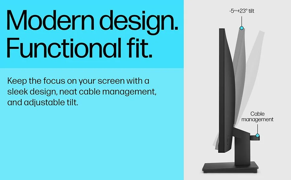 شاشة HP 322pv Series 3 Pro مقاس 22 إنش Full HD بتردد 75Hz باللون الأسود - Thumbnail 9