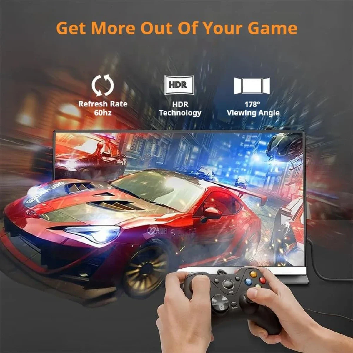 شاشة محمولة V2COM P4 مقاس 15.6 إنش IPS Full HD مع HDMI وUSB-C - Thumbnail 3