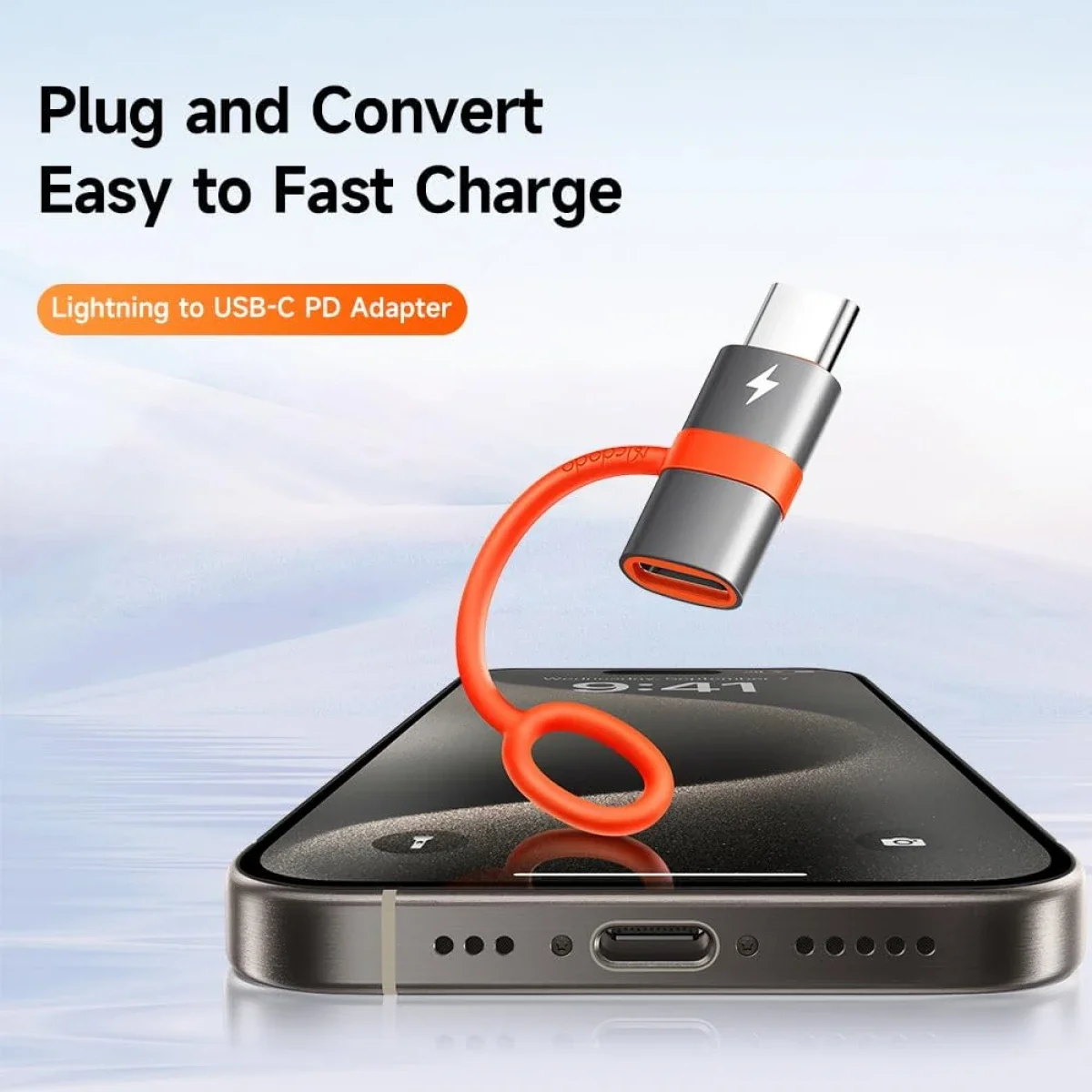Mcdodo OT-5530 Lightning Female to USB-C Male Adapter 60W PD Fast Charging - Image 6