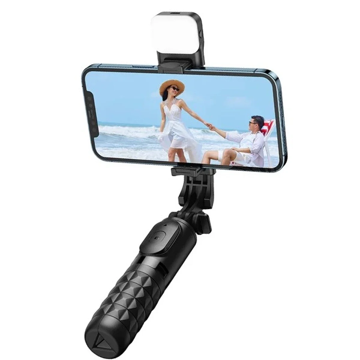 Mcdodo SS-1781 Adjustable Wireless Selfie Stick with Fill Light, 6 Brightness Levels, Black