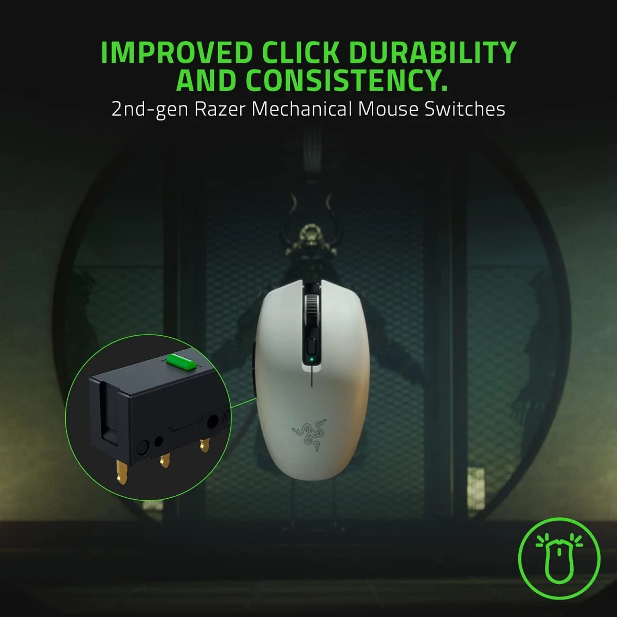 Razer Orochi V2 (2026) Wireless Gaming Mouse, 18K DPI, White - Thumbnail 7