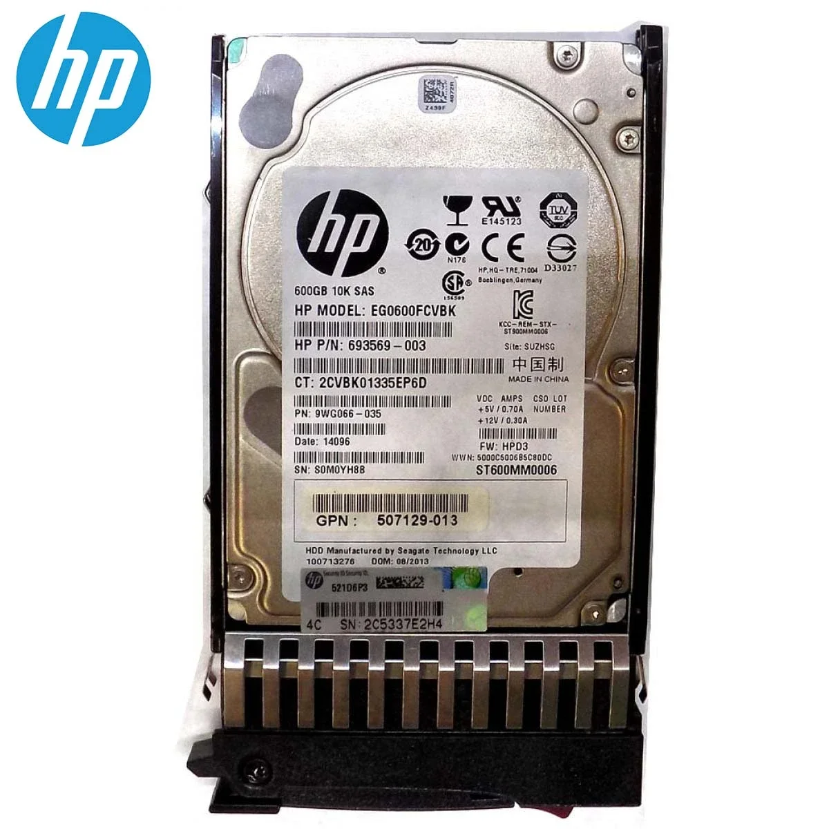 هارد ديسك داخلي HP بسعة 600GB وواجهة SAS 6G وسرعة 10K مقاس 2.5 إنش
