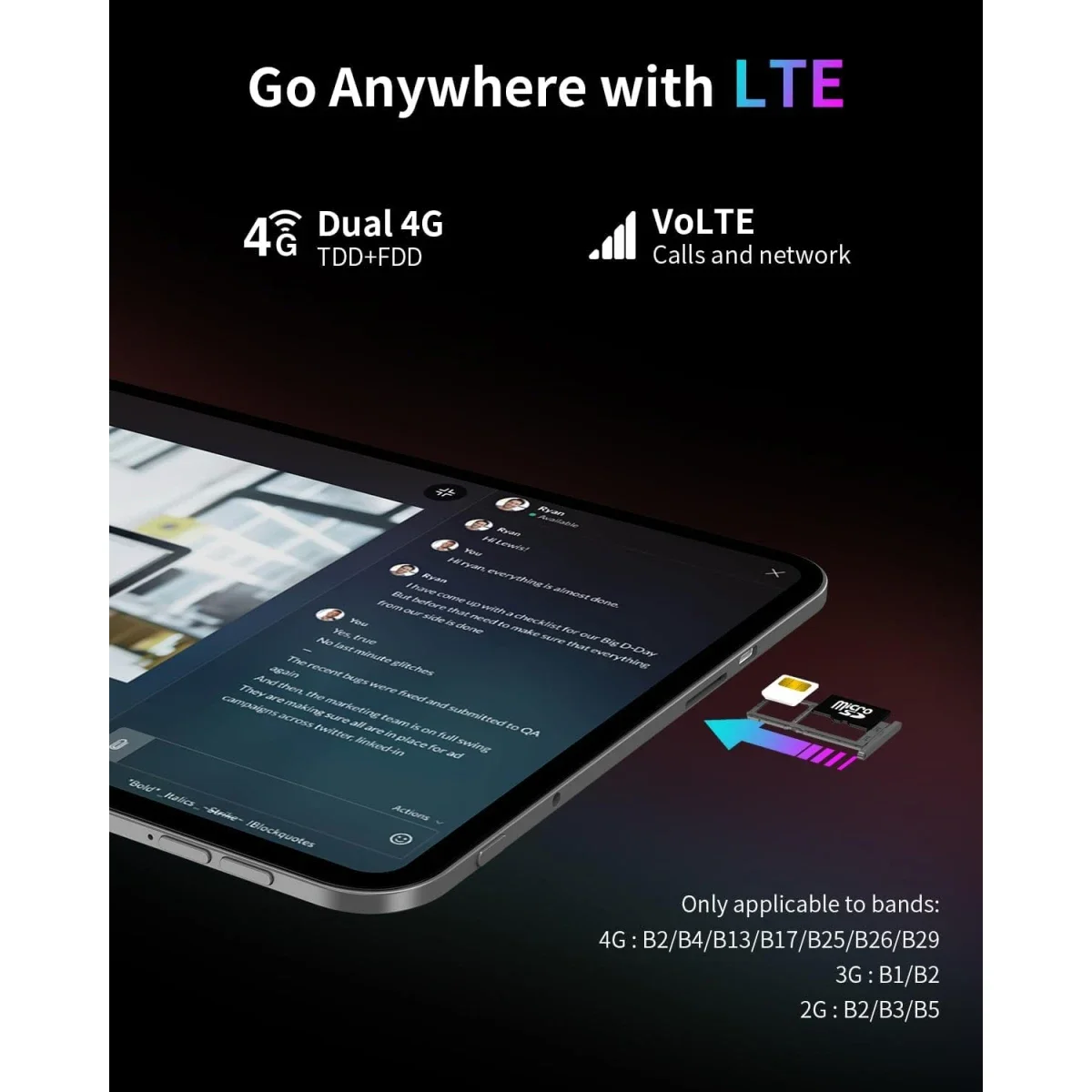 TECLAST T65 (2025) 13.4-inch 120Hz Android 16 Wi-Fi & LTE Tablet, 256GB, Gray - Thumbnail 6