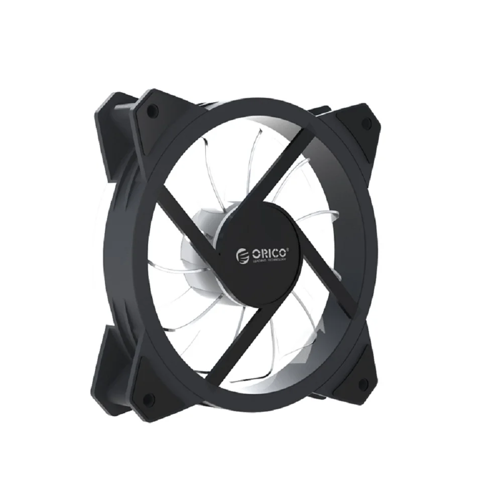 مروحة كيس ORICO ORICO-CSF-2SY-4P-BK-BP مقاس 120 ملم بإضاءة RGB - Image 3