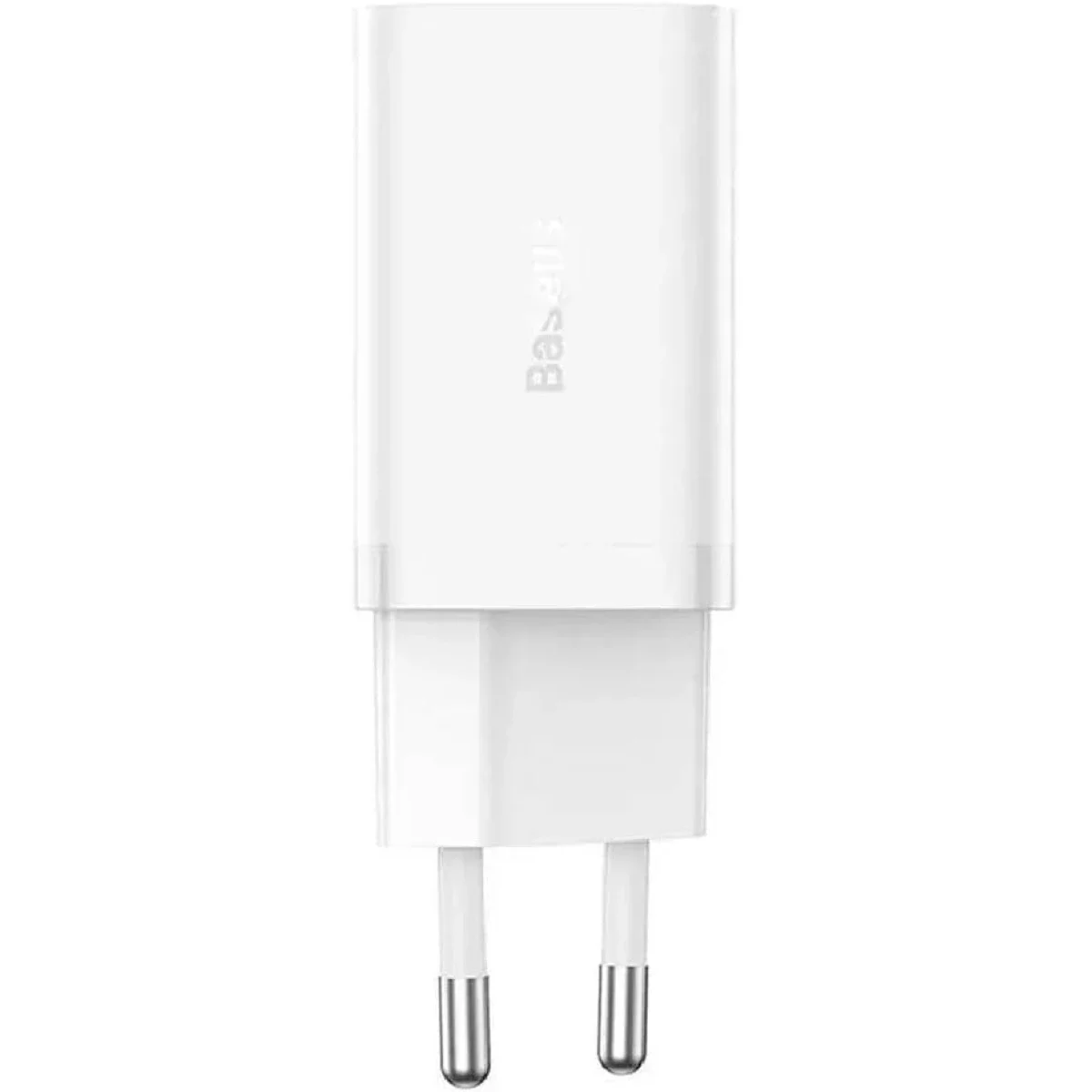 شاحن Baseus GaN5 Pro سريع GaN بقدرة 40 واط ومنفذي USB-C وقابس أوروبي، أبيض - Thumbnail 4