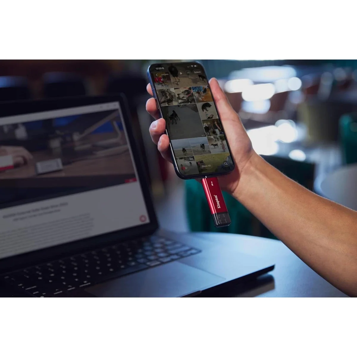 وحدة تخزين SSD محمولة Kingston Dual SSD سعة 2 TB بمنفذي USB-A وUSB-C بسرعة تصل إلى 1050MB/s - Image 2