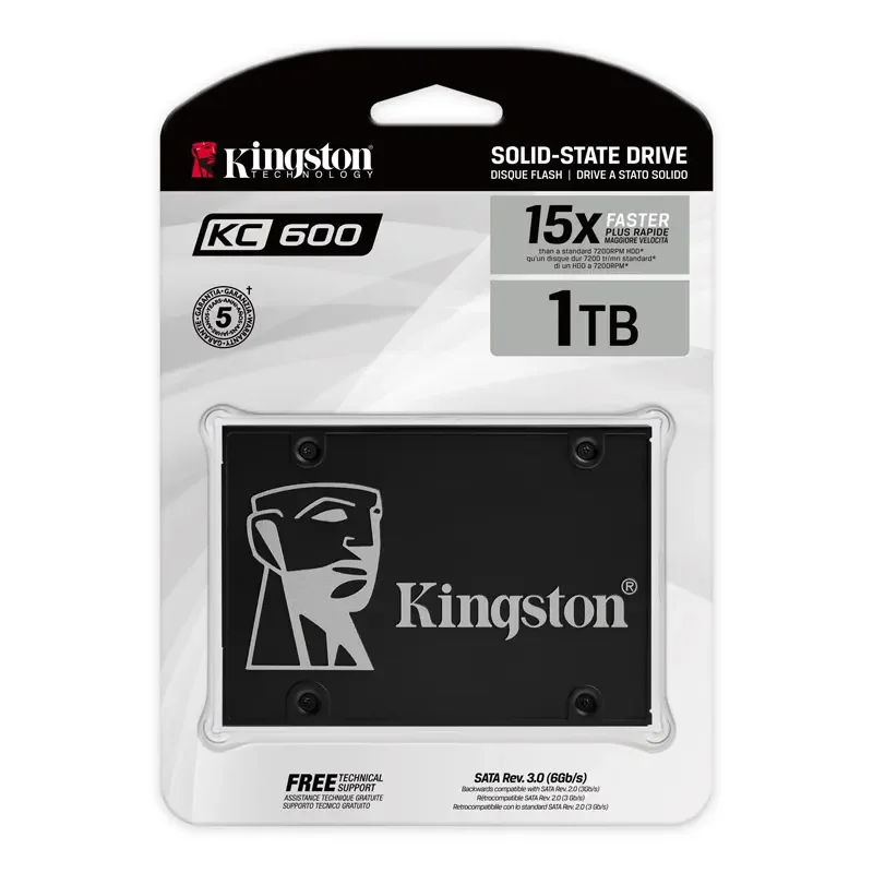 قرص SSD Kingston KC600 سعة 1TB بواجهة SATA III
