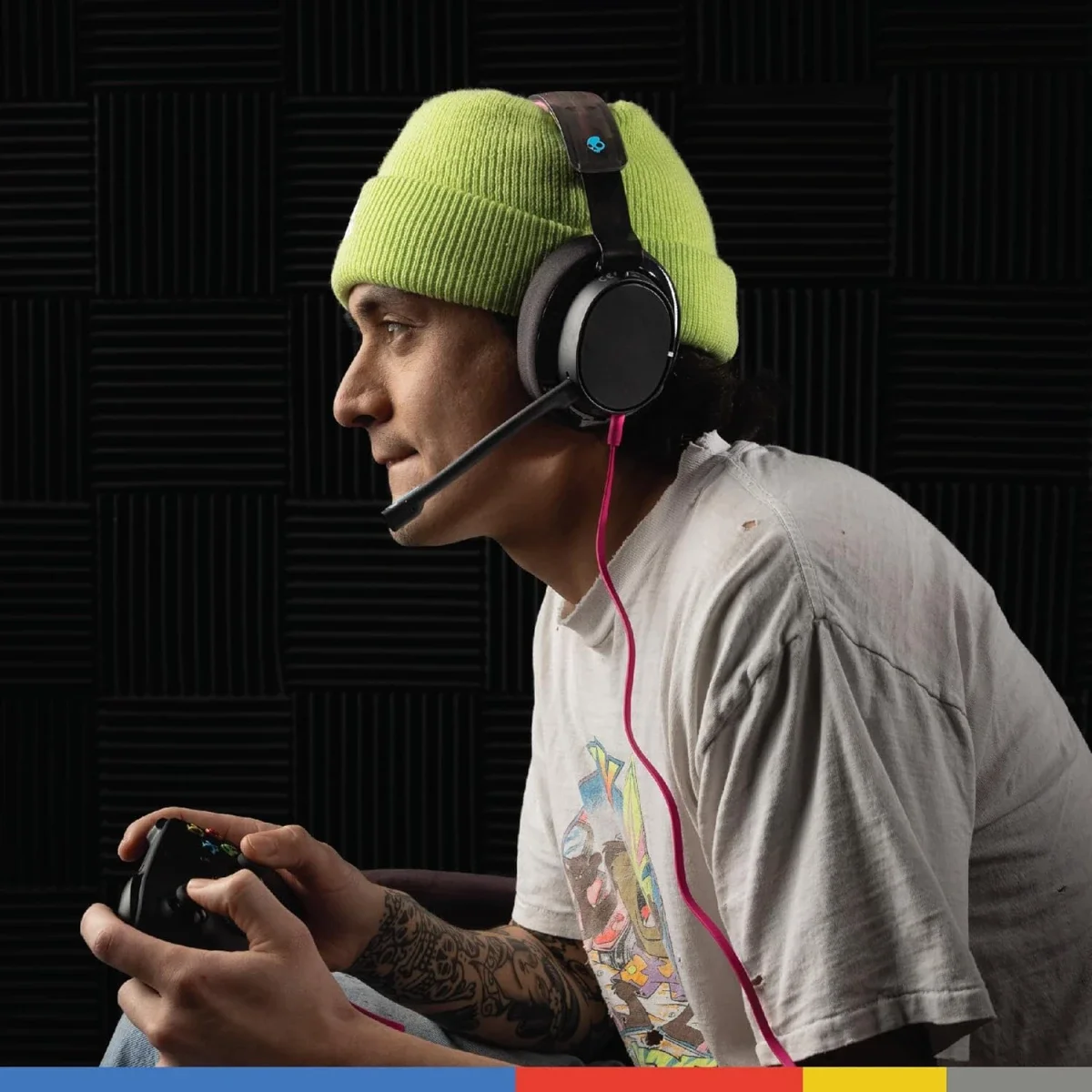 سماعة ألعاب Skullcandy SLYR Pro سلكية متعددة المنصات مع ميكروفون قابل للإزالة - Black Digi-Hype - Thumbnail 5