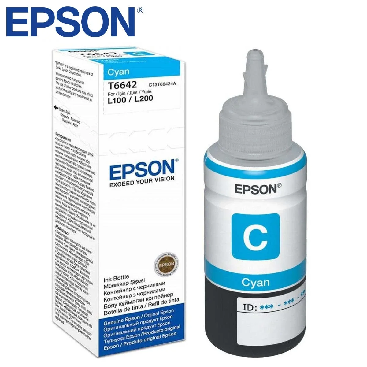 زجاجة حبر EPSON T6642 سماوي أصلية