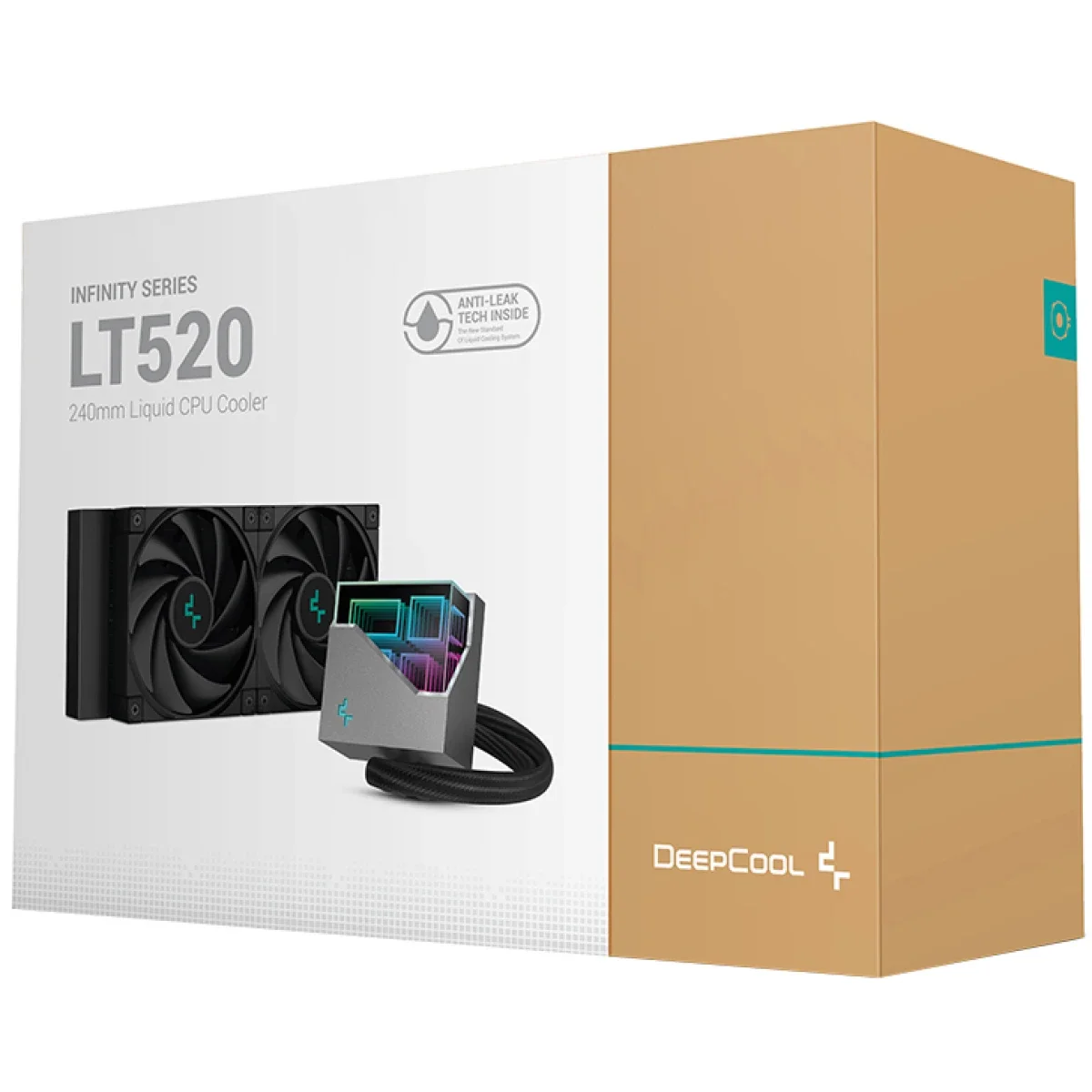 DeepCool LT520 Liquid CPU Cooler 4th Gen Dual-Chamber Pump 3100RPM ARGB 280W TDP - Image 1
