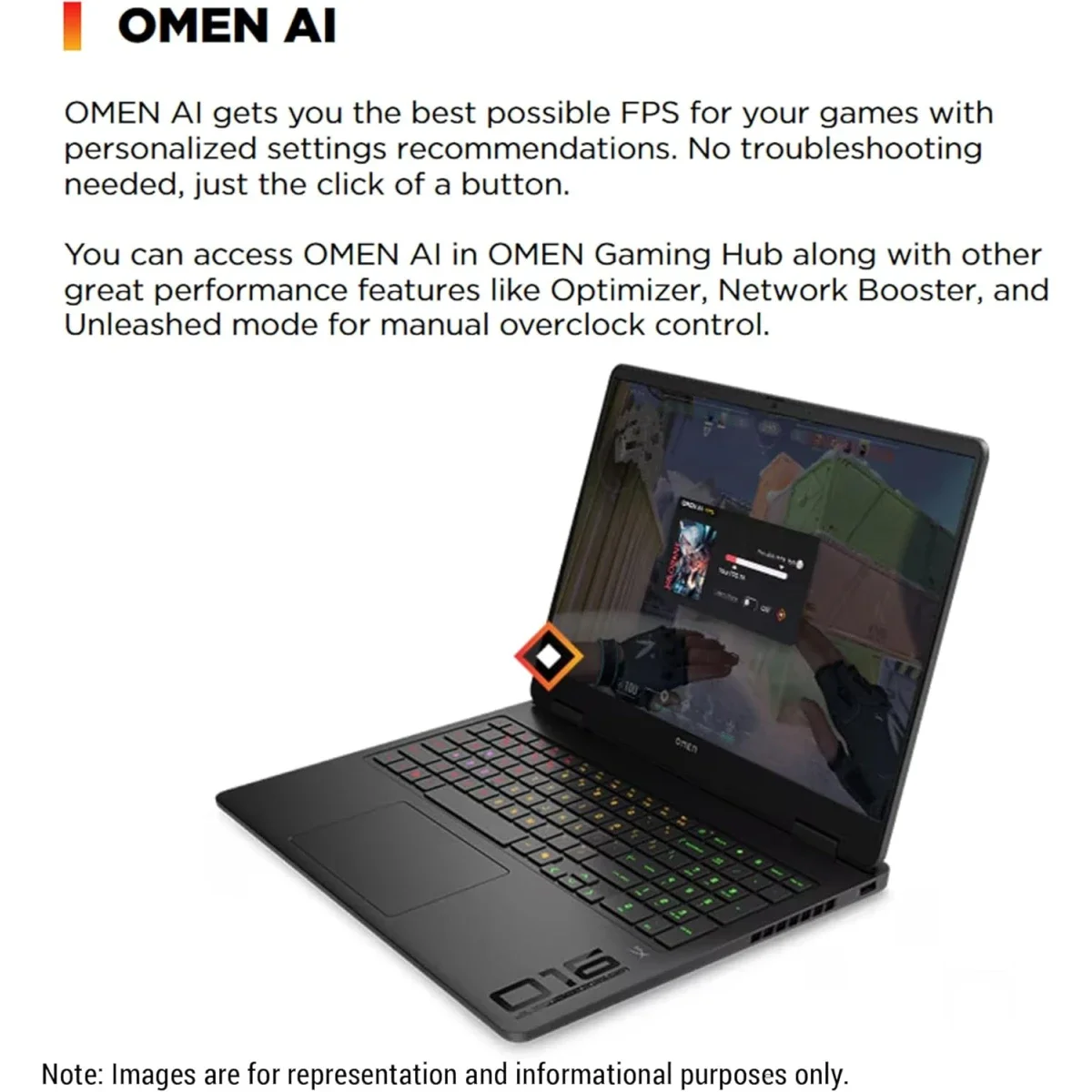 لابتوب ألعاب HP OMEN 16 16-an0020ne 16.0 إنش IPS 165Hz Core Ultra 9 285H RTX 5070 رام 16GB SSD 1TB لون Shadow Black - Image 4
