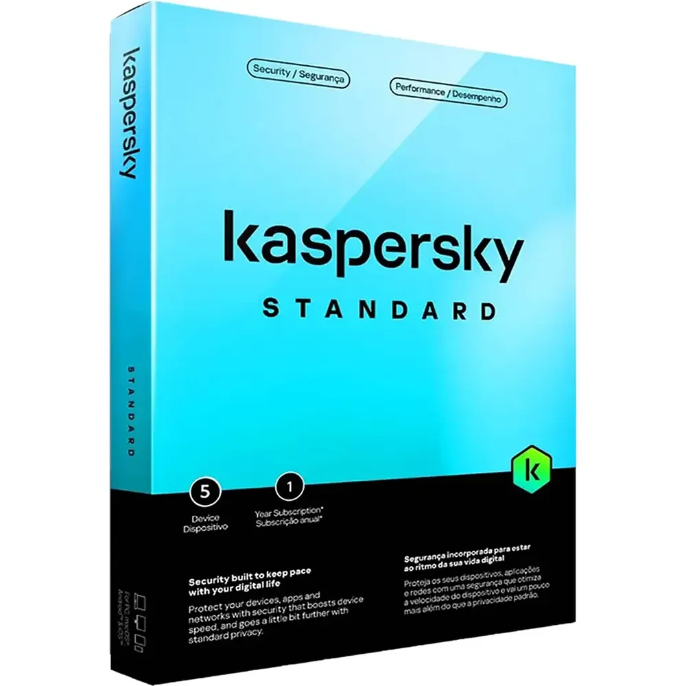 برنامج مكافحة الفيروسات Kaspersky Standard الخطة الأساسية لـ5 أجهزة لمدة سنة