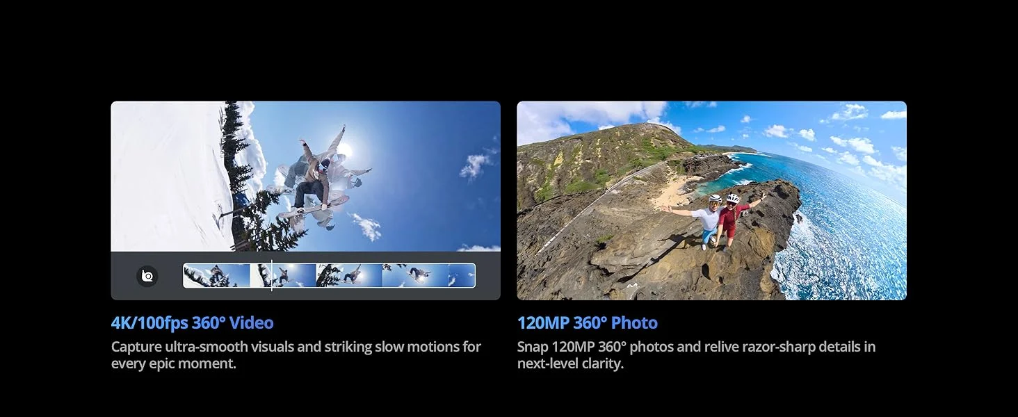 DJI Osmo 360 Adventure Combo 8K 360° Action Camera with 105GB Storage - Thumbnail 14