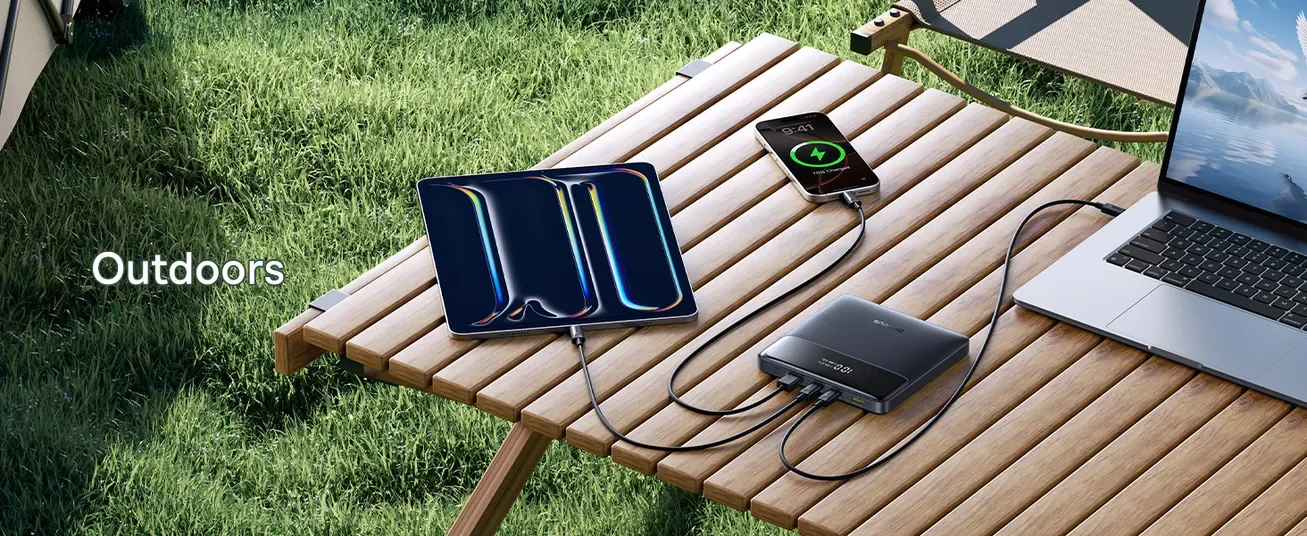 Baseus Blade H1 Lite 20000mAh 100W Fast Charging Power Bank with Type-C Cable, 4 Ports, Black - Thumbnail 24