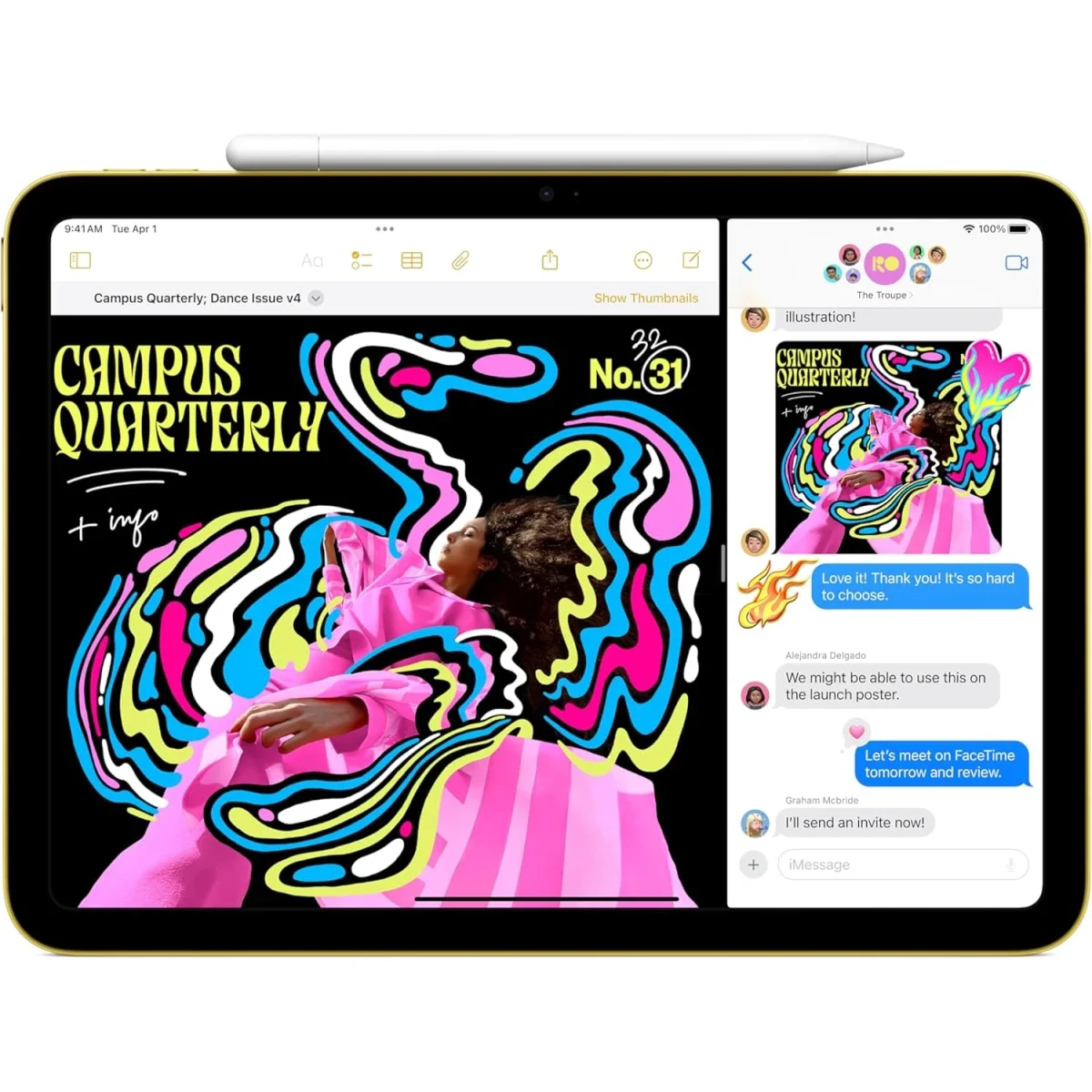 جهاز لوحي Apple iPad 11 إنش A16 (2025) واي فاي، 128GB، رام 6GB، أزرق - Thumbnail 3