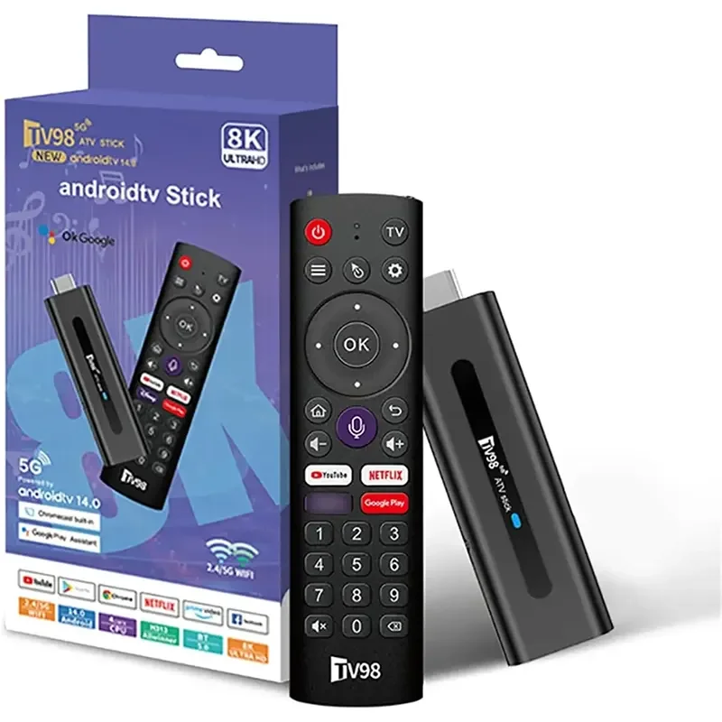 جهاز أندرويد للتلفزيون TV98 RK3518 بذاكرة رام 2GB وتخزين 16GB