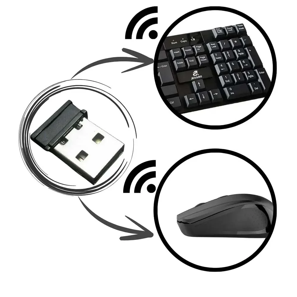 طقم كيبورد وماوس JEQANG JW-7100 لاسلكي USB بتردد 2.4GHz - Image 9