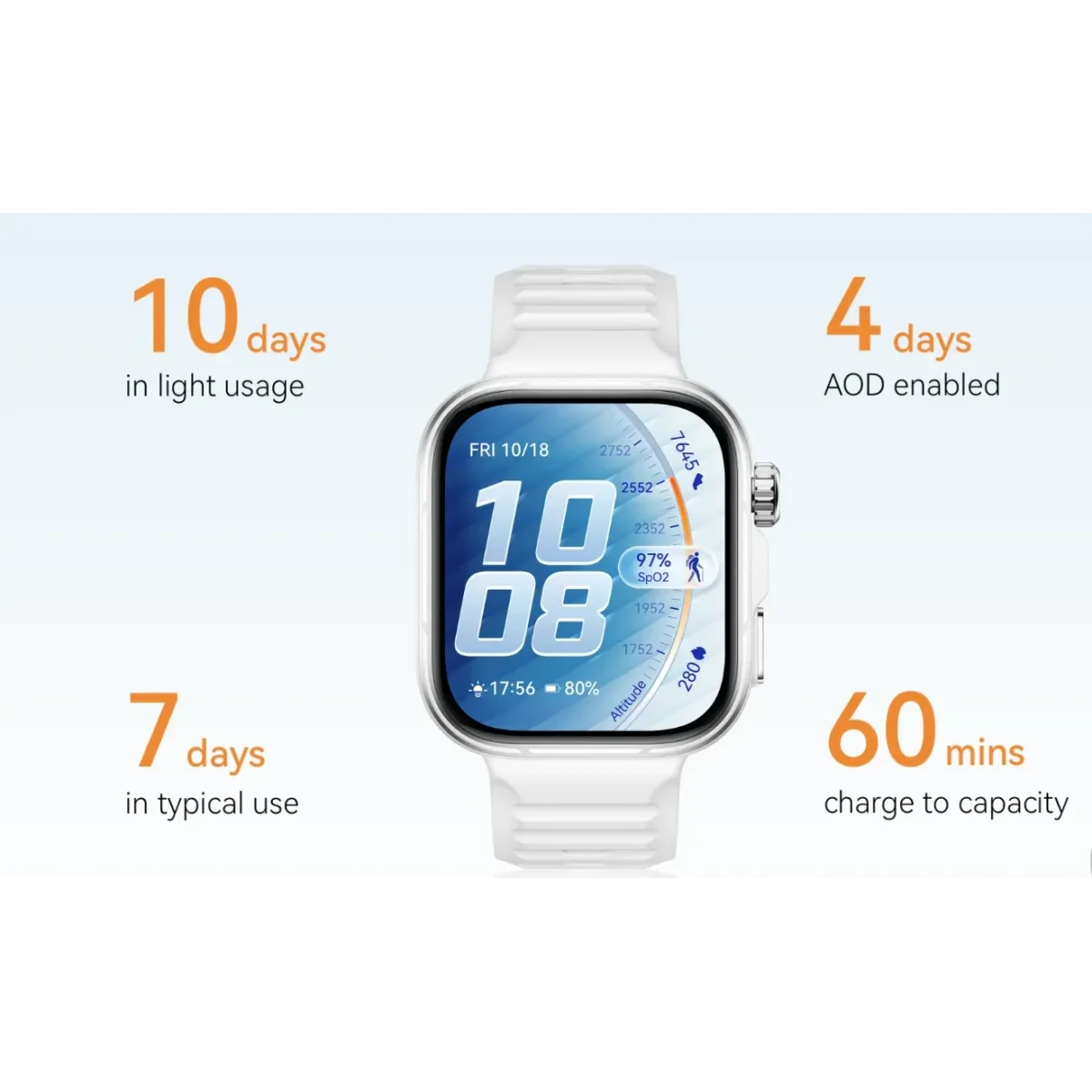 ساعة ذكية HUAWEI WATCH FIT 5 Pro بشاشة AMOLED 1.90 إنش، برتقالي - Thumbnail 2