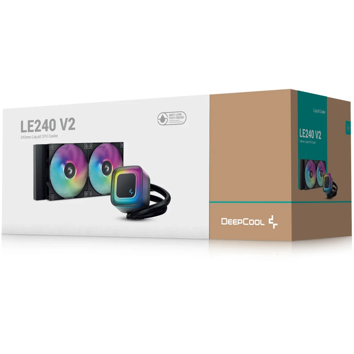مبرد سائل للمعالج DeepCool LE240 V2 مع راديتر 240mm ومراوح ARGB - أسود - Image 1