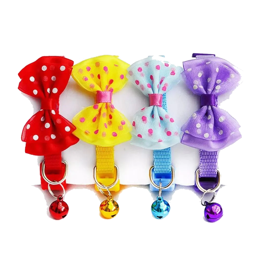 Bowknot Pet Collar with Bell