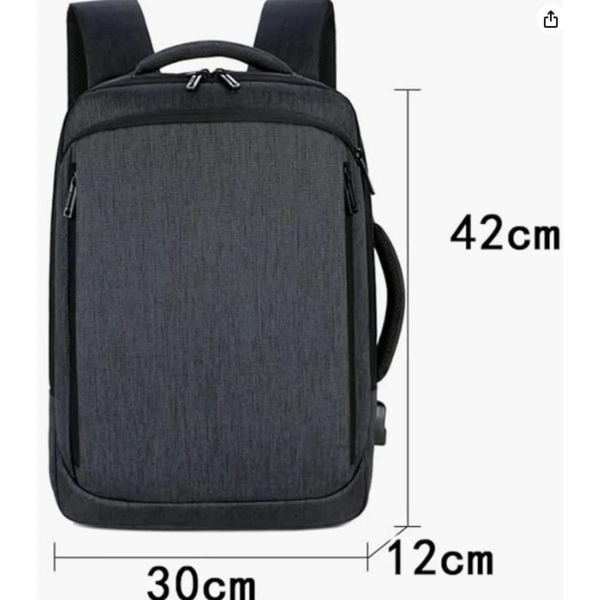 حقيبة ظهر للأعمال DTBG D-8906W للابتوبات حتى 15.6 إنش - رمادي - Image 4