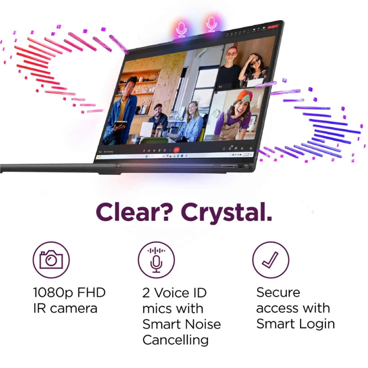 لابتوب Lenovo Yoga 7 16 2-in-1 2024 بمعالج Intel Core Ultra 7 i7-155U وذاكرة 16GB وتخزين 1TB SSD وشاشة لمس 16.0 إنش Storm Grey - Thumbnail 10